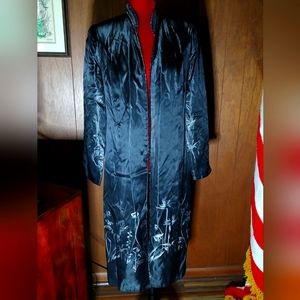 SOLDGorgeous Clara Clara By Vinette Couture Satin, Sequined Black Duster Size 10